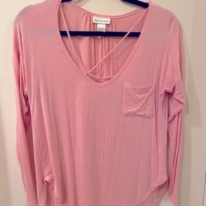 Long sleeve pink shirt